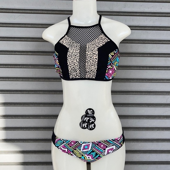 Xhilaration Two Piece Bikini Set Animal Print Size XL - Picture 1 of 9